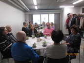 Puheenjohtaja Pekka Jäppinen piti puheen juhlijoille