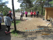 peltitölkkejen kaatoa, melkein kuin mölkkyä olisi pelattu.