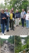 Imatralla koskea katsomassa joka oli nyt ilman vettä, kuvassa
Aune, Ritva, Arja, Jukka, Markku, Heikki ja Eeva-Liisa